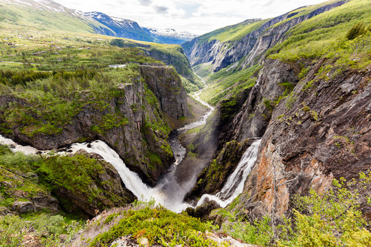 Fototapeta Voringsfossen waterfalls near Hardangervidda in Norway