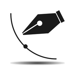 point on the curve and pen