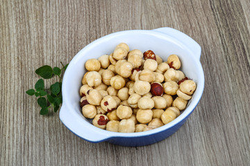Hazelnuts in the bowl