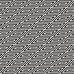 black and white vector pattern of rhombuses.