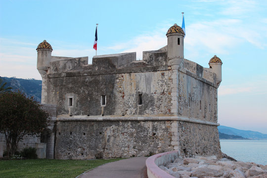 Old citadelle of Menton in France