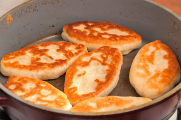 Ukrainian cakes fried in a pan