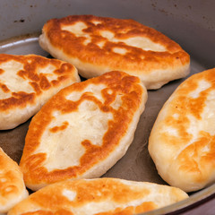 Ukrainian cakes fried in a pan