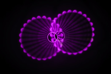 Light converging rings in the dark backround