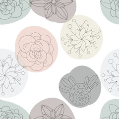 Floral flowers seamless pattern, background