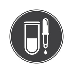 Medical tube with pipette icon