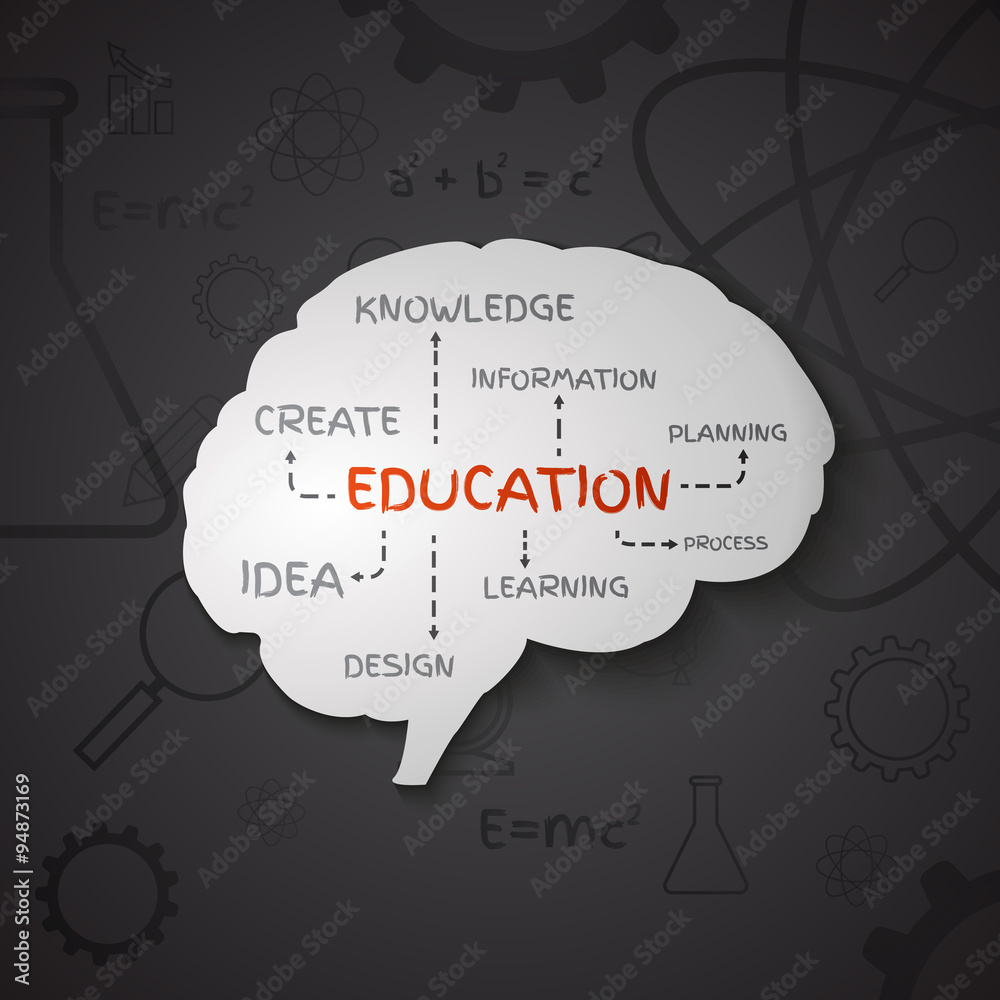 Poster The concept of education of brain. The generation of knowledge.