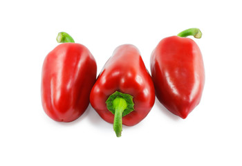 red peppers isolated on a white background
