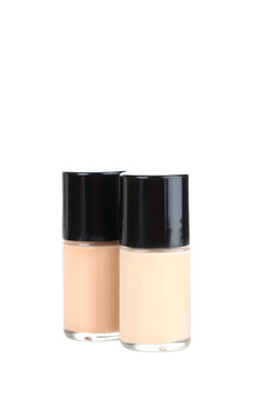 Liquid Foundation In The Bottle Isolated On A White