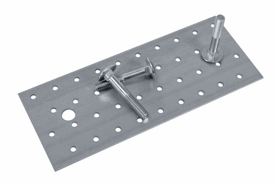 Perforated metal sheet and screw (bolt) nuts