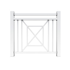 White metal design railing
