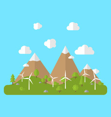 Environment with Wind Generators