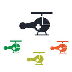 Medical helicopter icon