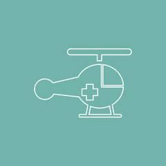 Medical helicopter icon