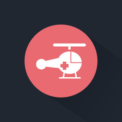 Medical helicopter icon