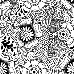 Seamless black and white pattern. 