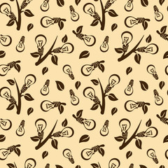 Ecology abstract seamless pattern