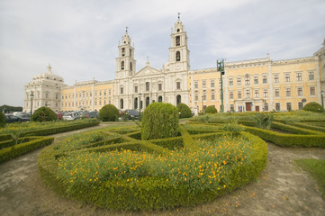 Monumental Baroque Royal Palace of Mafra, Portugal, built in 1717