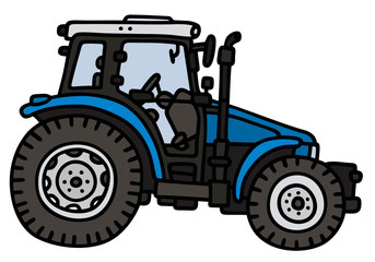 Blue tractor / Hand drawing, not a real model