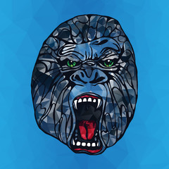 Growling gorilla tattoo