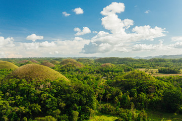 Fototapeta na wymiar Chocolate Hills view in Bohol, Philippines