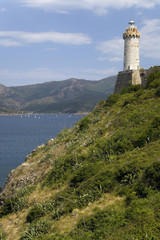 Lighthouse of Portoferraio in Portoferraio, Province of Livorno, on the island of Elba in the Tuscan Archipelago of Italy, Europe, where Napoleon Bonaparte was exiled in 1814