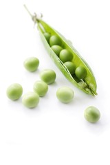 fresh garden peas in pod
