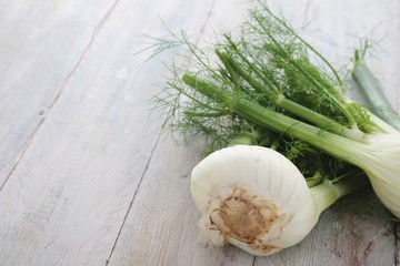 fresh harvested fennel