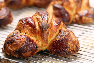 Croissant stuffed with poppy seeds