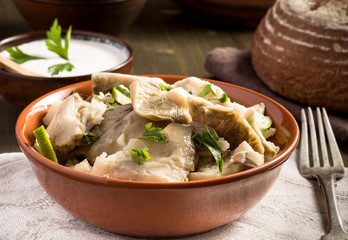 Pickled mushrooms