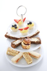 afternoon tea cake sandwich selectio
