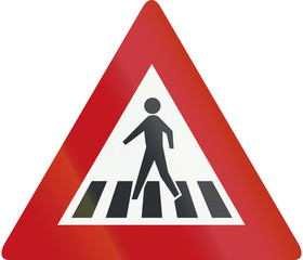 Netherlands road sign J22 - Pedestrian crossing