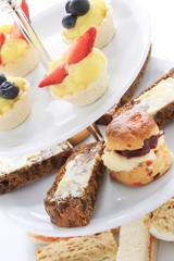 afternoon tea cake sandwich selectio