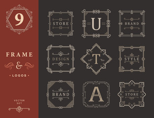 Set Luxury Logos and Monogram Template