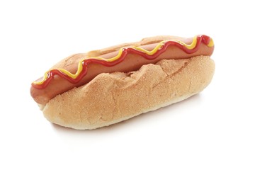 hot dog in bun