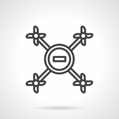 Obraz premium Simple line drone vector icon