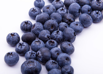 Blueberries on white background isolated