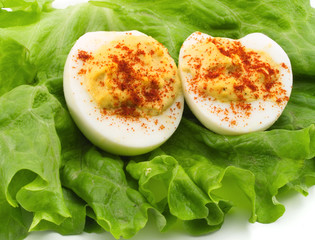Filled eggs
