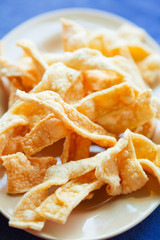 Homemade rice chips