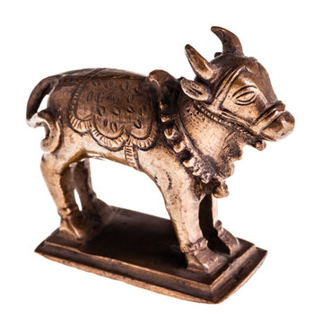 Bronze cow figurine
