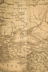 アンティークの世界地図 黒海周辺