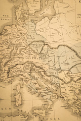 Obraz premium アンティークの世界地図 ヨーロッパ