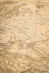 アンティークの世界地図　黒海周辺地域