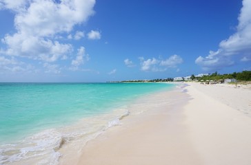 Fototapeta na wymiar Beautiful Rendez-Vous Bay beach in Anguilla