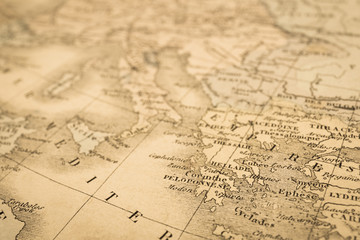 アンティークの世界地図　ギリシャ