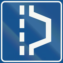 Netherlands road sign L14 - Hard shoulder