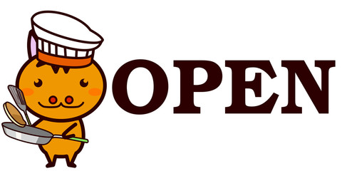 OPEN,CLOSEDを知らせる動物シリーズ