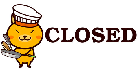 OPEN,CLOSEDを知らせる動物シリーズ