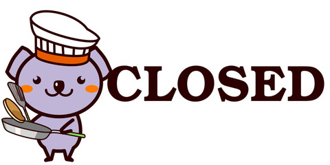 OPEN,CLOSEDを知らせる動物シリーズ