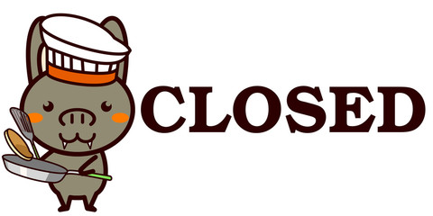 OPEN,CLOSEDを知らせる動物シリーズ